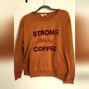 Nine West Brown 'Strong Like My Coffee' Women's Crewneck Sweater
